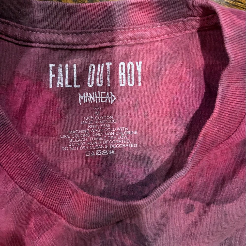 Fall Out Boy Graphic Tee - Maroon Tie-Dye - Picture 3 of 3
